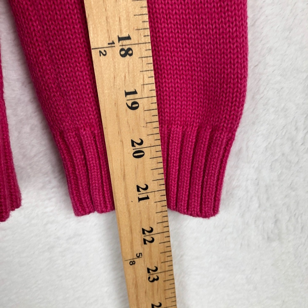 THEORY Cotton Cashmere Blend Crew Neck Sweater Women's S Magenta Pink L/S Casual - Picture 9 of 9
